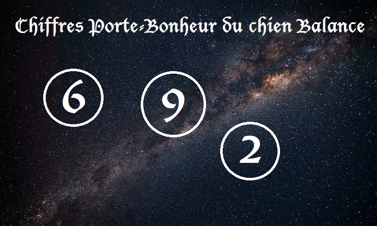Chiffres Porte-Bonheur Chiens signe astrologique :  Bélier