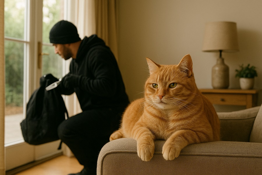 Chat et cambrioleur