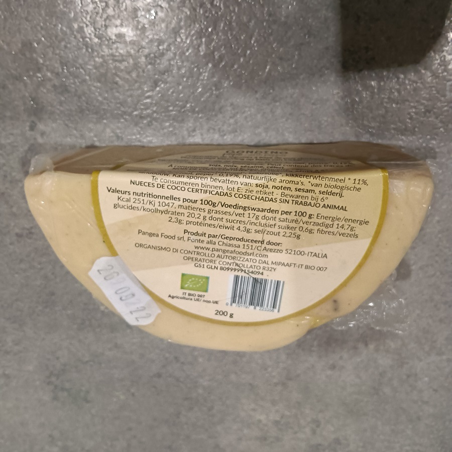 Fromage végétal au poivre de Gondino