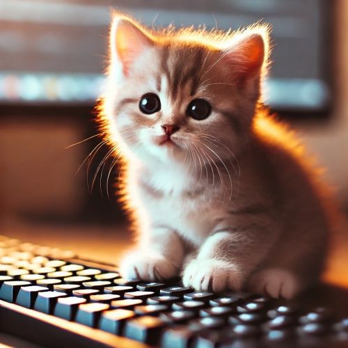 Chaton sur un clavier d'ordinateur Chaton sur un clavier d'ordinateur