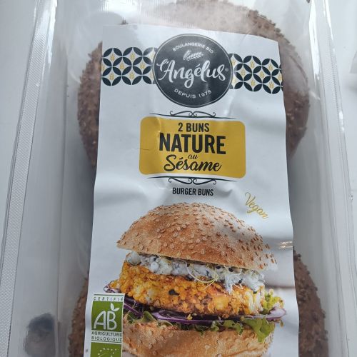 Pain hamburger végan de la marque Angélus Pain hamburger végan de la marque Angélus
