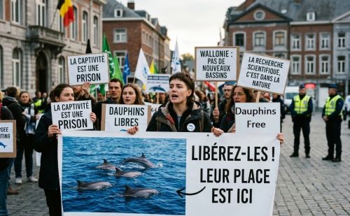 Manifestation citoyenne contre les delphinariums